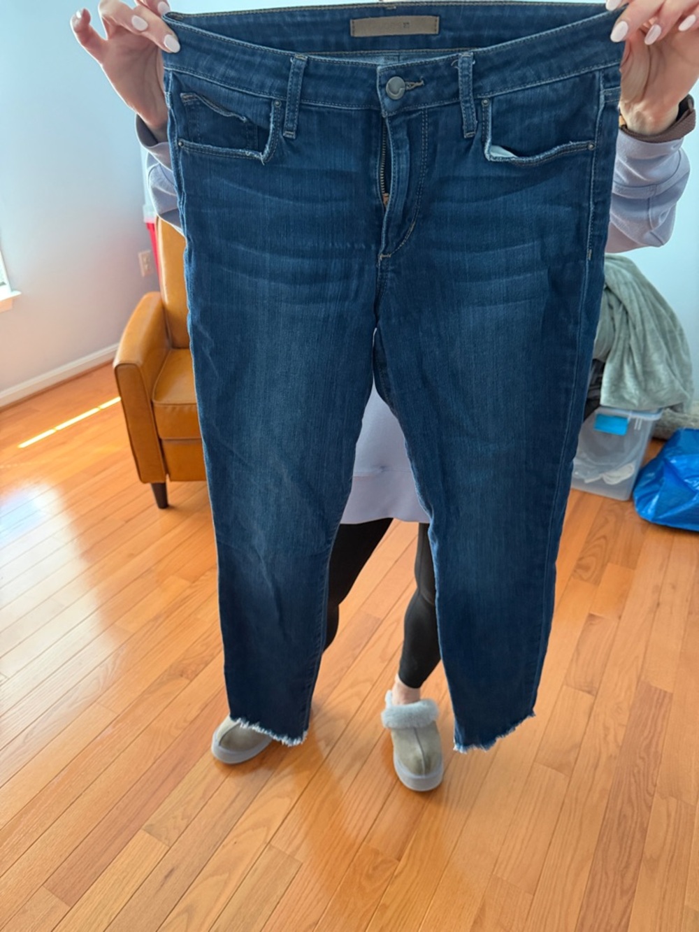 Joe's Jeans Dark Indigo Cropped Ankle Jeans